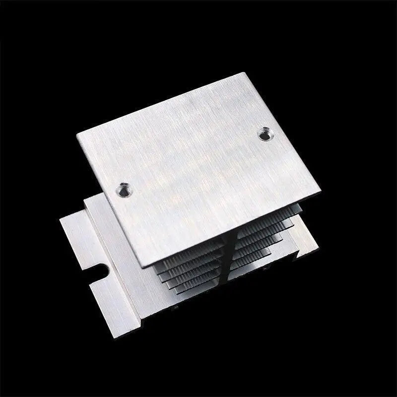 1 pcs New Aluminum Fins Single Phase Solid State Relay SSR 10A to 40A Aluminum Heat Sink Dissipation Radiator Newest Rail Mount - electrical center b2c
