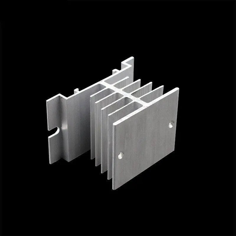 1 pcs New Aluminum Fins Single Phase Solid State Relay SSR 10A to 40A Aluminum Heat Sink Dissipation Radiator Newest Rail Mount - electrical center b2c
