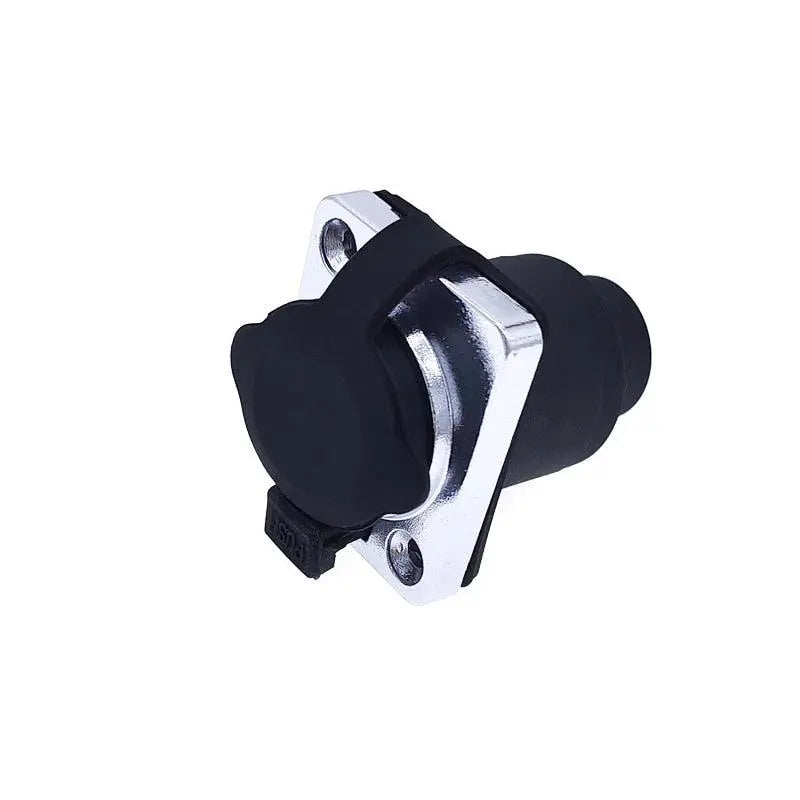 1 piece RJ45 Waterproof Network Connector with Rubber cover IP65 8p8c D type Panel Mount Socket RJ45 Ethernet Connector - electrical center b2c