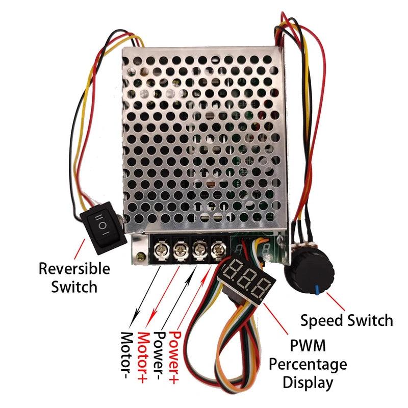 10~55V 60A 1800W DC Brush Motor PWM Governor 24V 36V 48V CW CCW Digital Speed Regulator Car Linear Actuator (BG1055-4060LRDC).