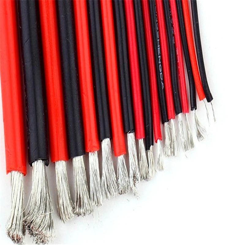 100 Meters/Roll 22 AWG Super Soft and Flexible Silicone Rubber Wire Cable Black/Red,22 awg silicone wire