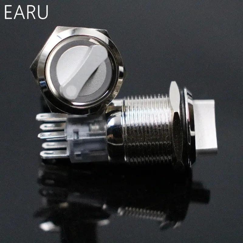 19mm 2 3 Position Metal Push Button Switch| 5V up to 220V optional - electrical center b2c