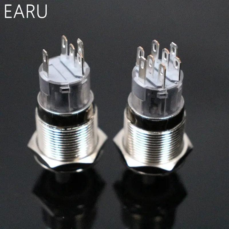 19mm 2 3 Position Metal Push Button Switch| 5V up to 220V optional - electrical center b2c