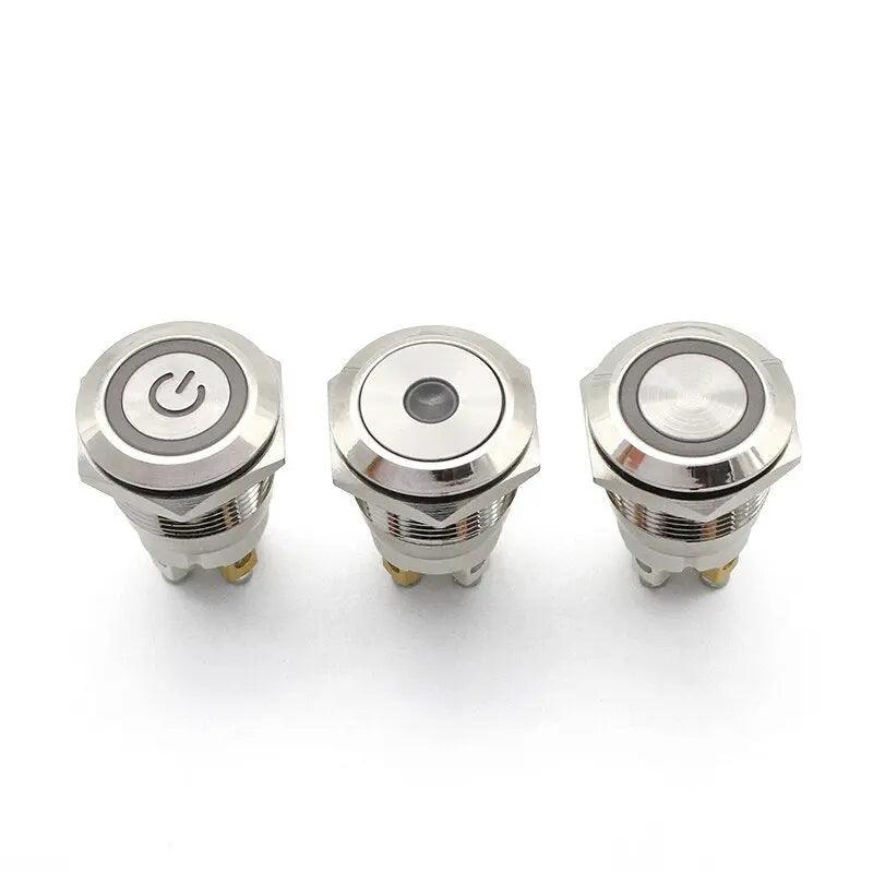 19mm 22mm Reset Metal Push Button| 4 Screw Foot For Car Power - electrical center b2c