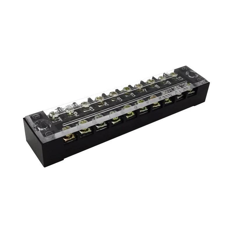 1Pcs Dual Row Barrier Screw Terminal Block Strip Wire Connector 600V 15A 3/4/6/8/10/12/15/20 Positions Optional