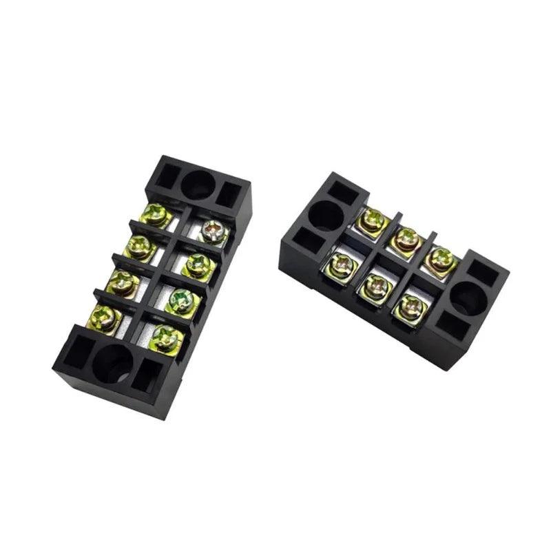 1Pcs Dual Row Barrier Screw Terminal Block Strip Wire Connector 600V 15A 3/4/6/8/10/12/15/20 Positions Optional