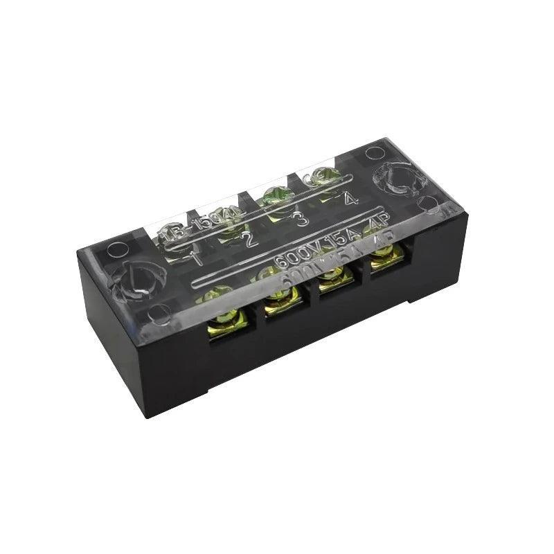1Pcs Dual Row Barrier Screw Terminal Block Strip Wire Connector 600V 15A 3/4/6/8/10/12/15/20 Positions Optional