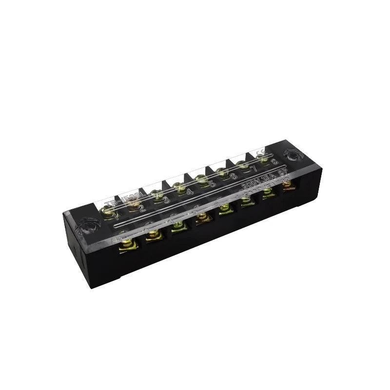 1Pcs Dual Row Barrier Screw Terminal Block Strip Wire Connector 600V 15A 3/4/6/8/10/12/15/20 Positions Optional