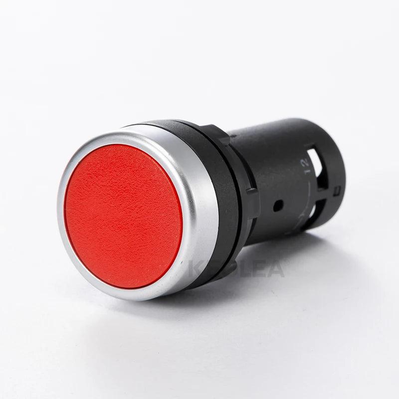 1Pcs LA38-11J 22mm Momentary Self-rest Electrical Push Button Switch Green Red 1NO 1NC 3 Pins Screws Terminals Computer PC