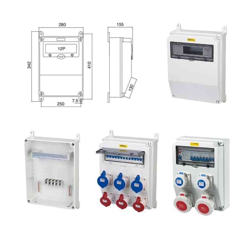 1Pcs Outdoor mobile portable power distribution box plastic waterproof industrial socket box portable power maintenance emptybox