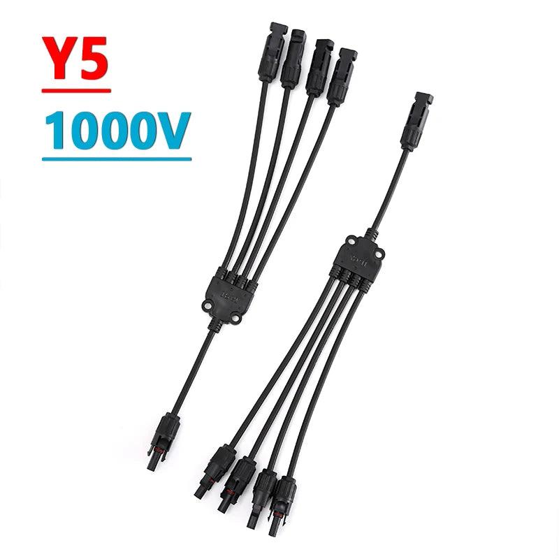 Wholesale 2 To 1 Hot Selling PV Y Branch Connector With 4mm2 1000V 30A Solar Cable For pv Stecker combiner box 2 in 1 out