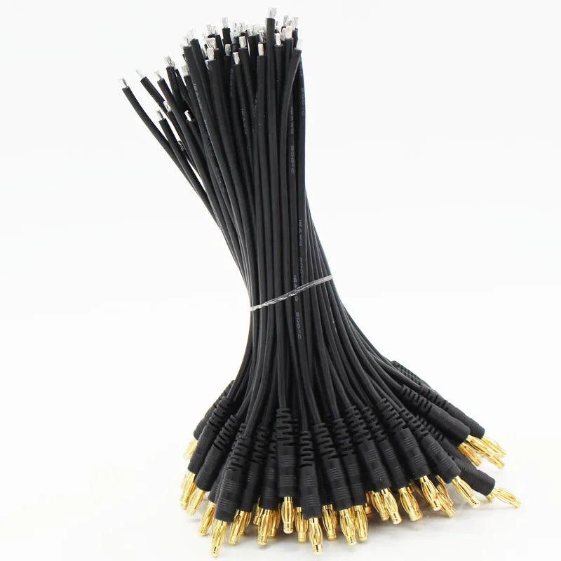 200 Pairs/Lot 4mm Banana Plug Cable Adapter 16AWG Soft Silicone Wire Switch Cable Connector 150mm