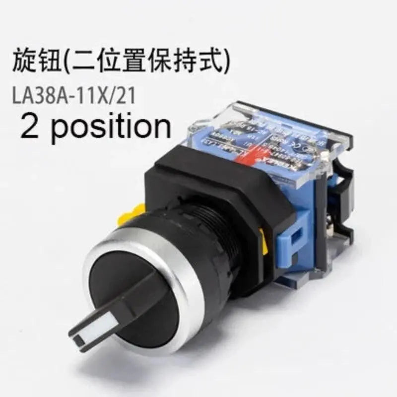 22mm LA38A-11BN LA38A-11ZS LA38A-11M Momentary self locking knob emergency stop mushroom emergency start control button switch - electrical center b2c