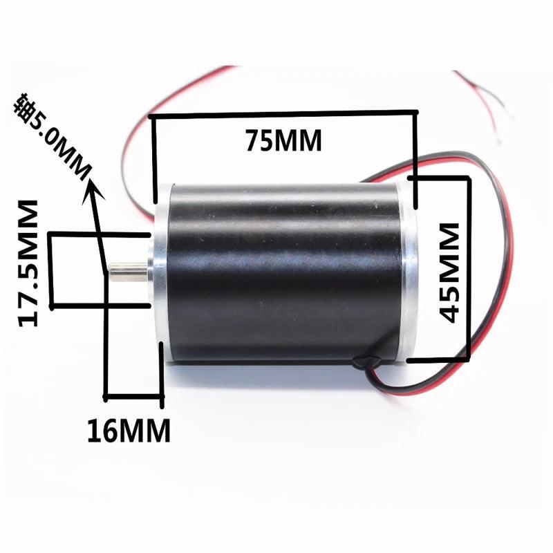 4575 DC Motor High Speed 12V 24V 4000rpm 8000rpm Large Torque Permanent Magnet Micro Motors PWM Low Noise DIY Engine Drill Cut