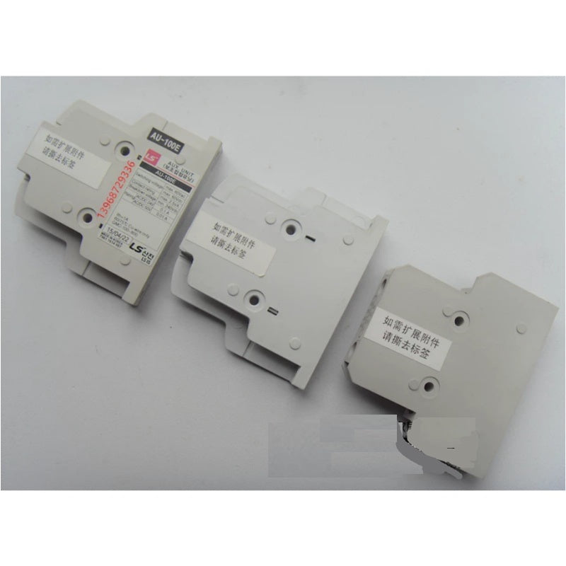 LS UA-100 AU-100 AU-100E Auxiliary Contact Block, 1a1b Contactor Auxiliary Contacts, Side Mount Auxiliary Contacts for GMC-125/150/600, LS Large Contactor Accessory, NO NC Control Contacts, Industrial Automation Feedback Contacts, IEC Certified Auxiliary Block, High Power Motor Control Contacts