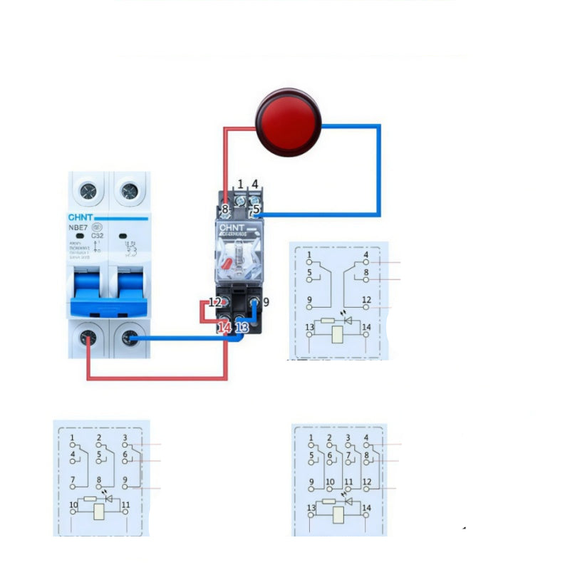 CHNT JZX-22F(D) Miniature Electromagnetic Intermediate Relay 2Z/3Z/4Z
