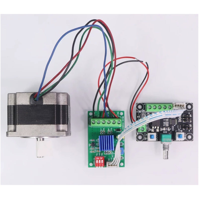 Simple Stepper Motor Pulse Generator Module, Adjustable Speed Positive Negative Rotation Control Board for Nema17 Nema23(42/57)