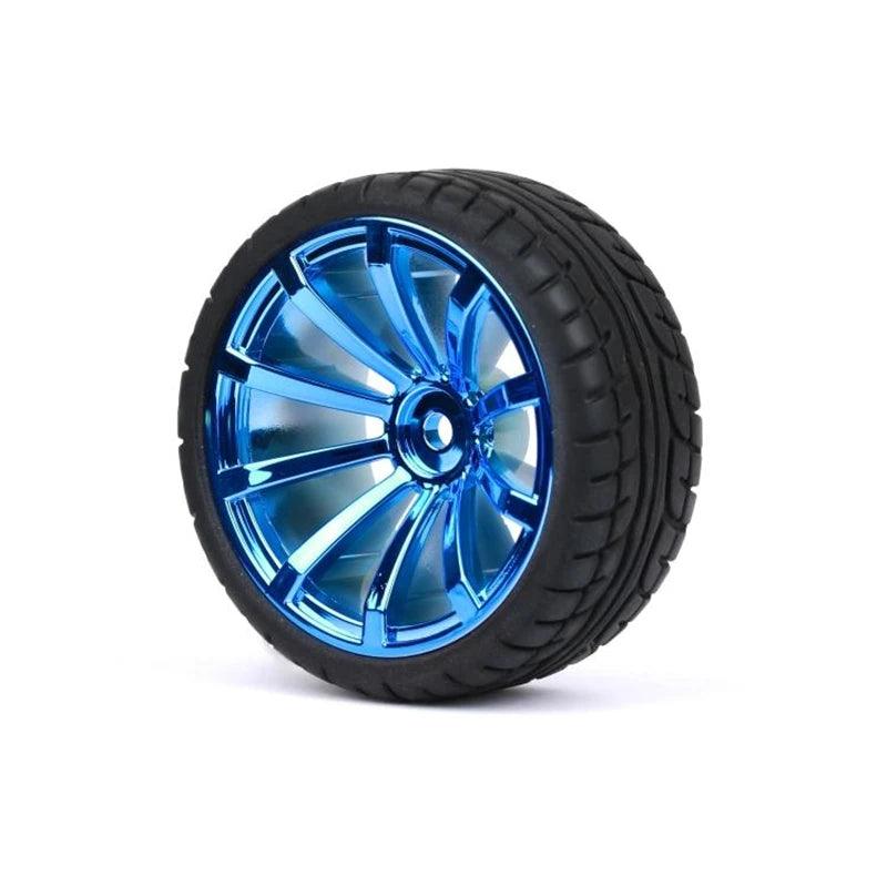 4pcs 65mm Rubber Tire Wheel Hub Motor Brass Extension Hexagonal Coupling 1:10 Wheel For RC Smart Robot Car Chassis Part DIY Toy,electric hub motor for car,hub motors