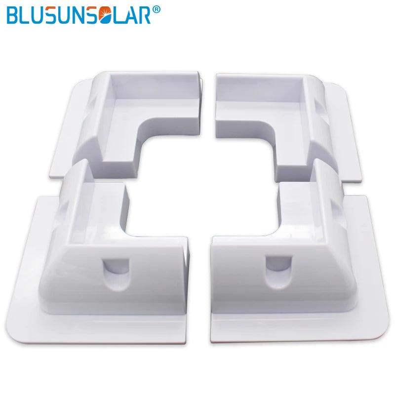 5 Set /Lot 4 X Corner Bracket Set Solar Panel Mounting Kit-White