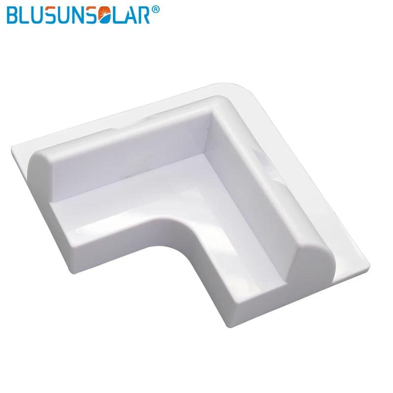 5 Set /Lot 4 X Corner Bracket Set Solar Panel Mounting Kit-White