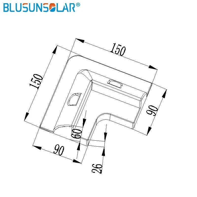 5 Set /Lot 4 X Corner Bracket Set Solar Panel Mounting Kit-White