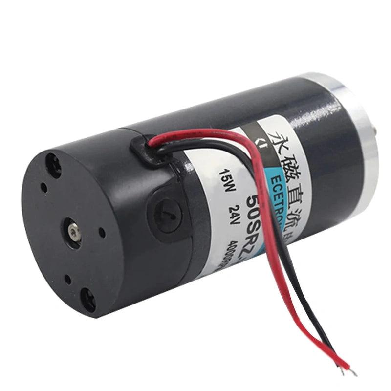 50SRZ-R Dia 50mm Tubular Motor 15W 12V 24V DC Motor Round Shaft 2000RPM 3000RPM 4000RPM 5000RPM 6000RPM High Speed Low Noise