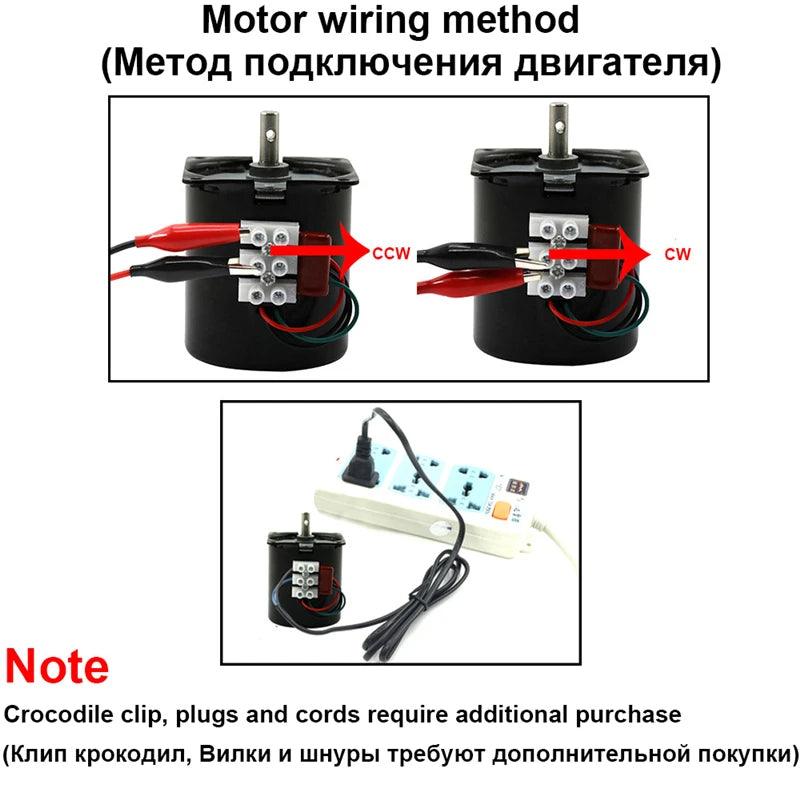 68ktyz Permanent Magnet Synchronous Motor 28W AC 110V 220V Metal Geared Speed 2.5rpm-110rpm Torque 100KG Reversed Forward CW CCW