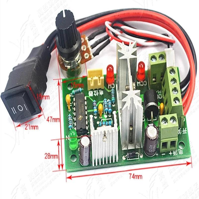 6V 12V 18V 24V DC Motor Controller PWM Speed Reversed CW CCW DC6V-30V 10A 200W Pause Start Governor PLC Switch Electric Motors