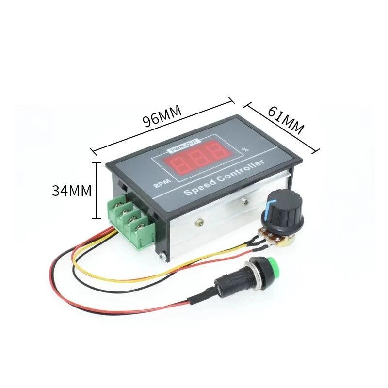 6V 12V 24V 36V 48V DC Motor Controller Digital LED Display PWM Speed Pause Start DC 6V-60V 30A Control Potentiometer Switch,dc motor controller 12v