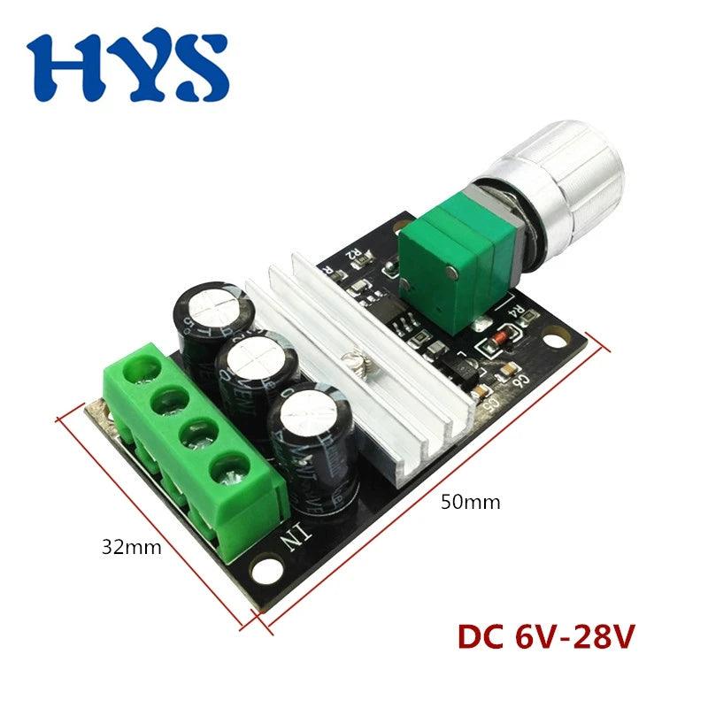 6V 12V 24V DC Motor Controller PMW Speed Regulator Electric DC6V-28V 3A 80W Adjustable Speed Drive Module 12 V Governor Switch