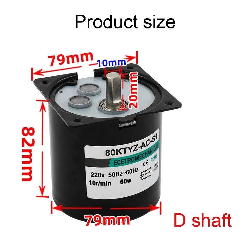 80KTYZ AC Motor 220V 5rpm -110rpm Motor 60W Permanent Magnet Synchronous Motor With Bracket,80ktyz
