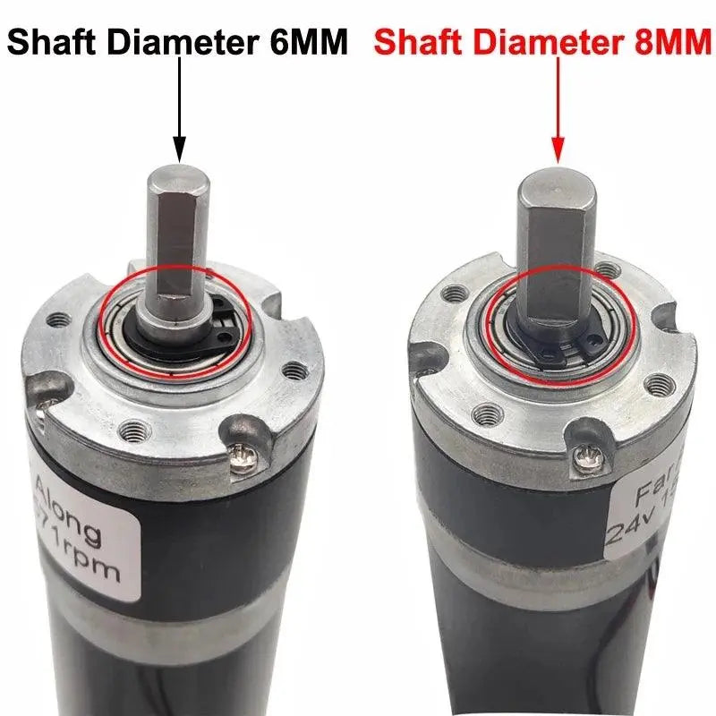 DC Planetary Gear Motor 24V 12V Low Speed Small Motor Diameter 32MM Adjustable Speed And Reversible Shaft Diameter 6MM Or 8MM - electrical center b2c