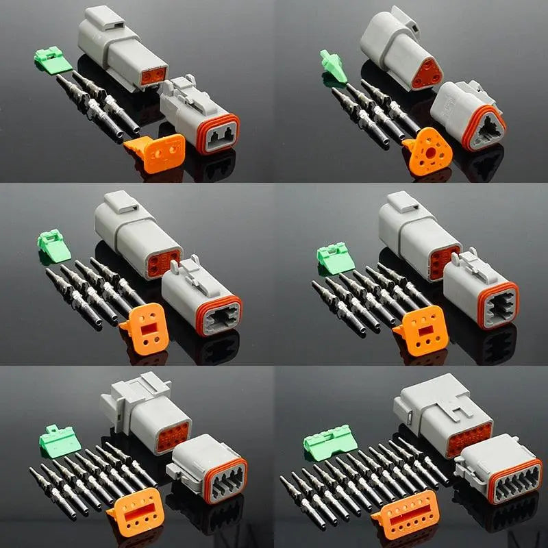 1 set DT conector DT06-2S/DT04-2P 2P 3P 4P 6P 8P 12P waterproof electrical connector for car motor truck with pins - electrical center b2c