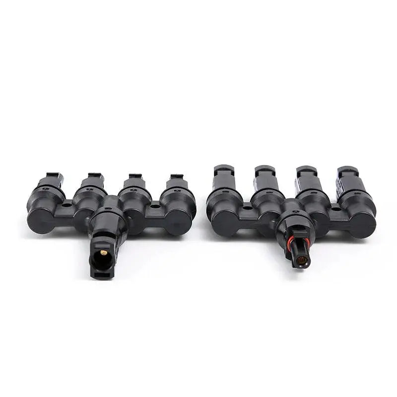 1 Pair x Male Female M/FM 4 to 1 Solar Panel Connector Cable Splitter Adapter SOLAR PV 4T Branch parallel Connector - electrical center b2c
