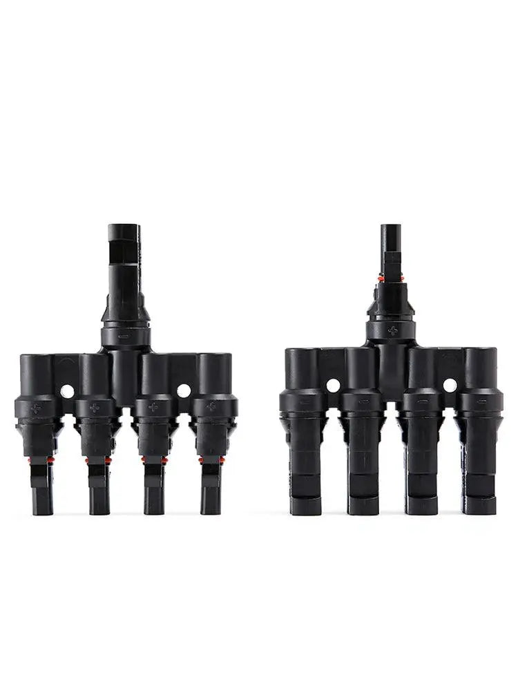 1 Pair x Male Female M/FM 4 to 1 Solar Panel Connector Cable Splitter Adapter SOLAR PV 4T Branch parallel Connector - electrical center b2c