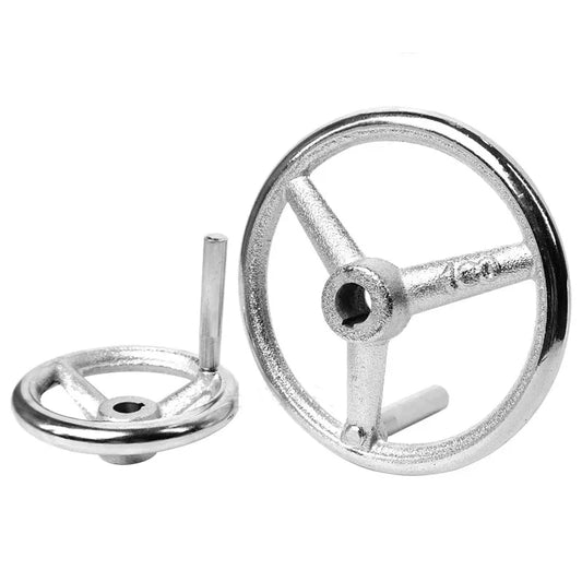 Solid Metal Handwheel Milling Machine CNC Lathe 3D Printer Spoke Hand Wheel Wavy Wheel Bakelite Three-wheel Cast Iron Chrome