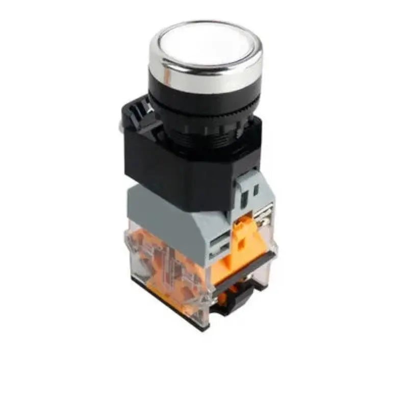 22mm LA38-11D/11DS Quality Sliver Contact Push Button Switch with Light on/Off Momentary/Latching220V LED Indicators - electrical center b2c