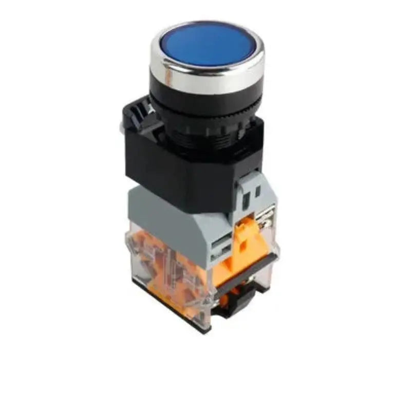 22mm LA38-11D/11DS Quality Sliver Contact Push Button Switch with Light on/Off Momentary/Latching220V LED Indicators - electrical center b2c