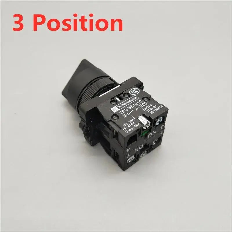 XB2-ED21 XB2-ED25 XB2-ED33 XB2-ED33 2/3 Positions 1N0/1NC&1NO/2NO Latching Self-Locking /Momentary Selector Push Button Switch - electrical center b2c
