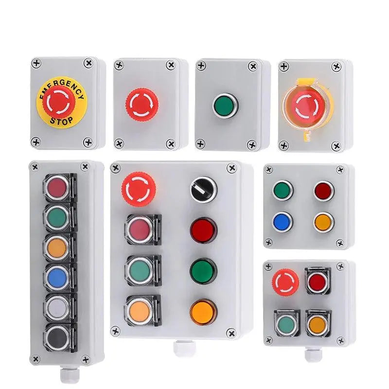 Multiple specifications with button switch box emergency stop start switch alarm self-locking motor control box customization - electrical center b2c