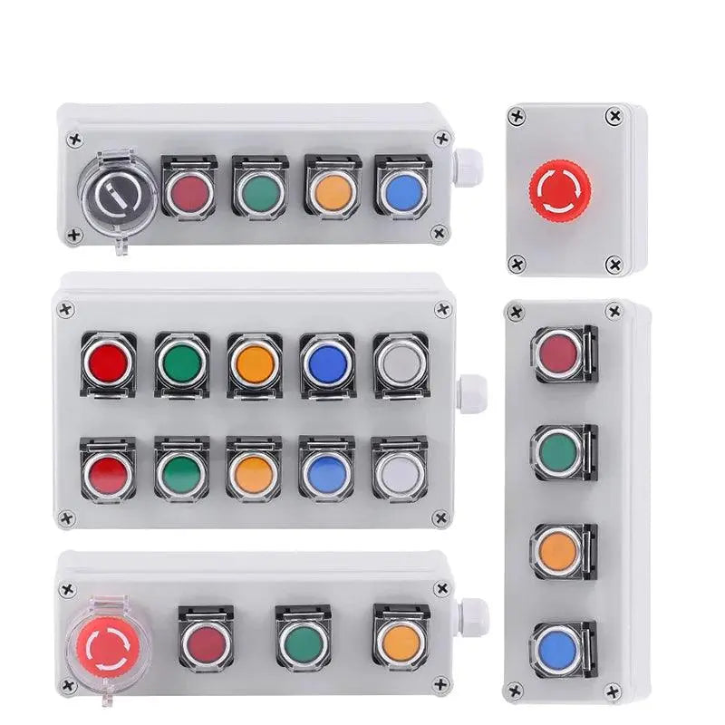 Multiple specifications with button switch box emergency stop start switch alarm self-locking motor control box customization - electrical center b2c