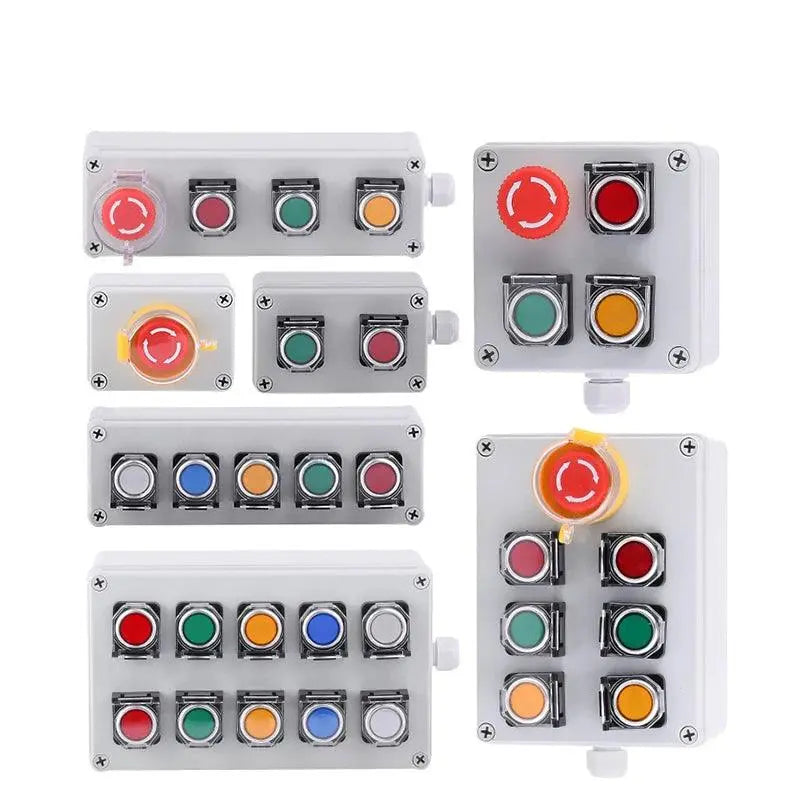 Multiple specifications with button switch box emergency stop start switch alarm self-locking motor control box customization - electrical center b2c