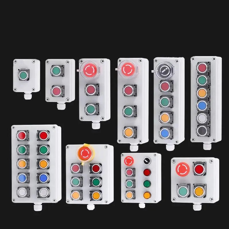 Multiple specifications with button switch box emergency stop start switch alarm self-locking motor control box customization - electrical center b2c