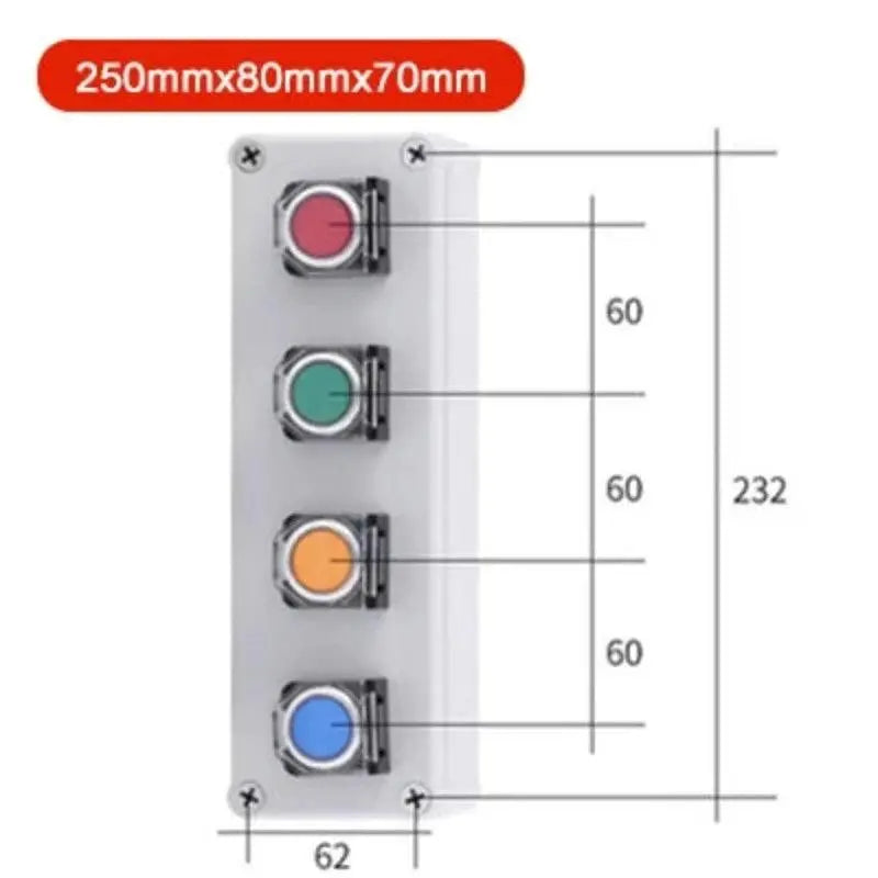 Multiple specifications with button switch box emergency stop start switch alarm self-locking motor control box customization - electrical center b2c
