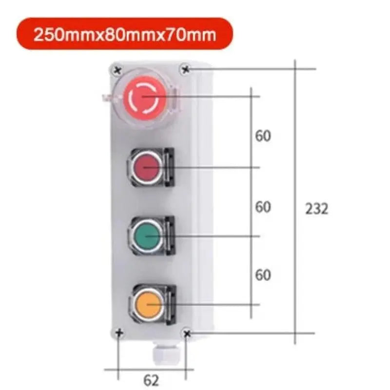 Multiple specifications with button switch box emergency stop start switch alarm self-locking motor control box customization - electrical center b2c