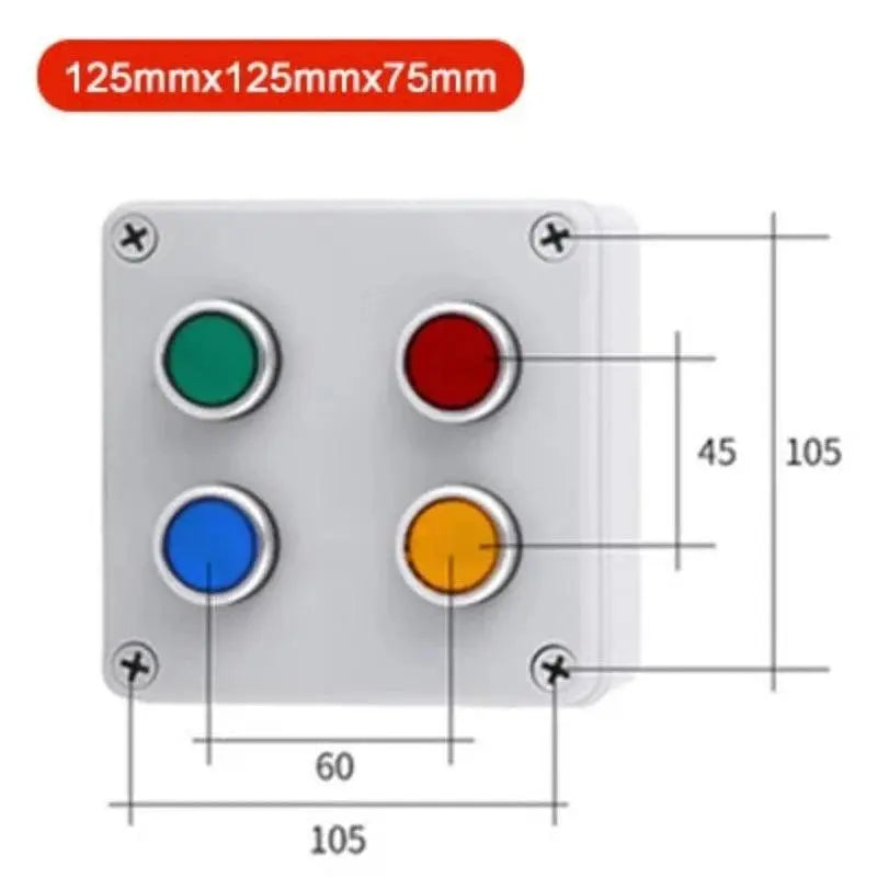 Multiple specifications with button switch box emergency stop start switch alarm self-locking motor control box customization - electrical center b2c
