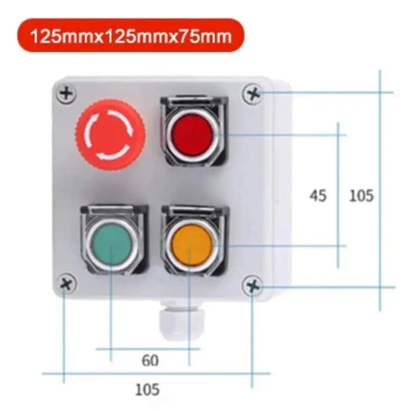 Multiple specifications with button switch box emergency stop start switch alarm self-locking motor control box customization - electrical center b2c