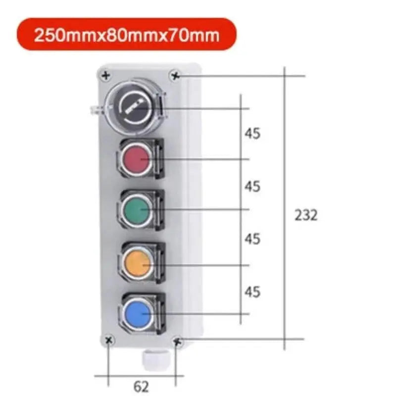 Multiple specifications with button switch box emergency stop start switch alarm self-locking motor control box customization - electrical center b2c