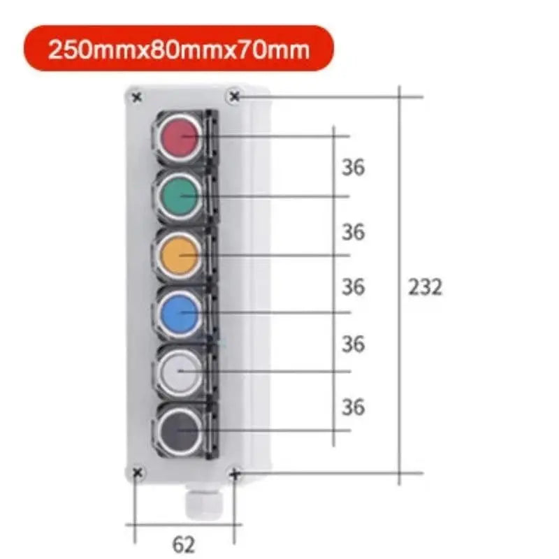 Multiple specifications with button switch box emergency stop start switch alarm self-locking motor control box customization - electrical center b2c