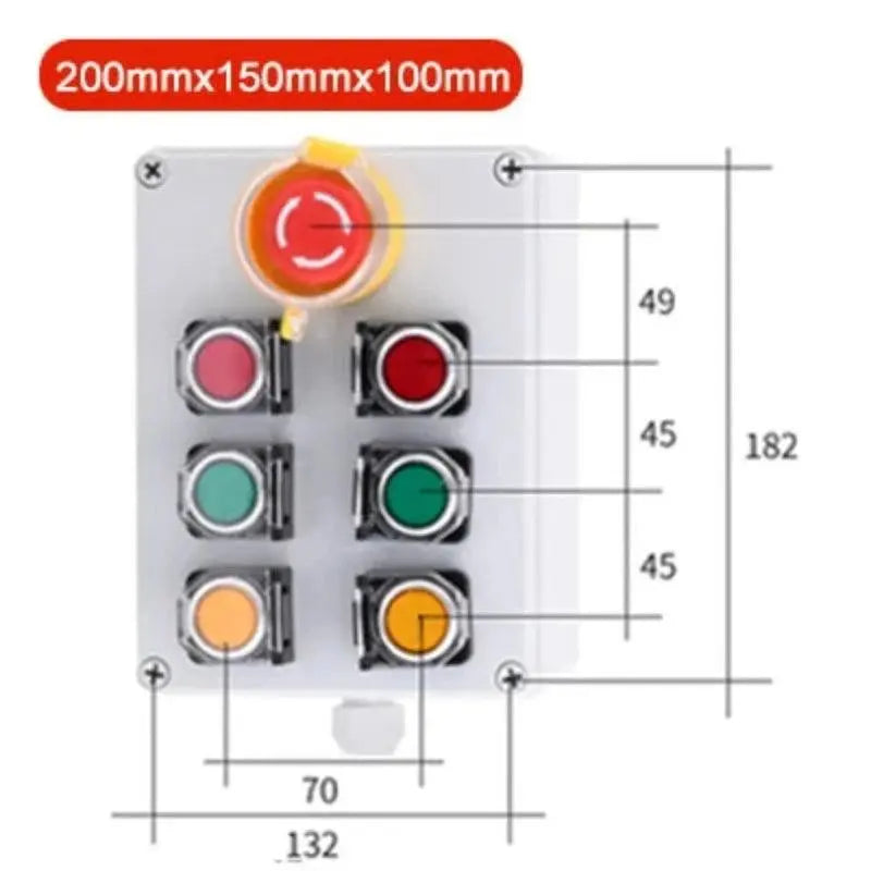 Multiple specifications with button switch box emergency stop start switch alarm self-locking motor control box customization - electrical center b2c